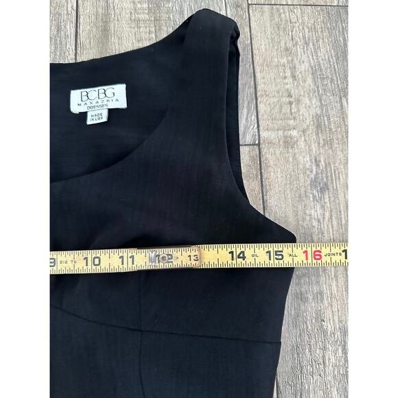 Vintage BCBGMAXAZRIA Women's Black Sleeveless Sheath Mini Dress Size 4 Y2K - Picture 11 of 14